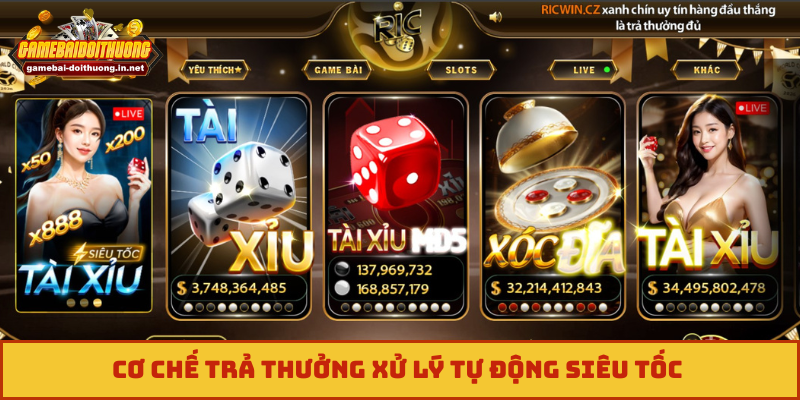 Cơ chế trả thưởng xử lý tự động siêu tốc 