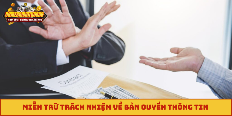 Miễn trừ trách nhiệm về bản quyền thông tin