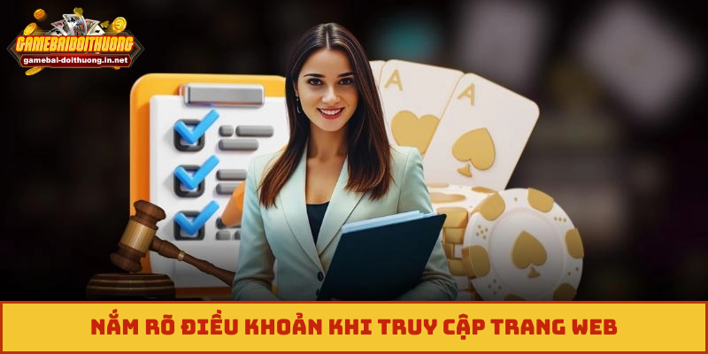 Nắm rõ điều khoản khi truy cập trang web