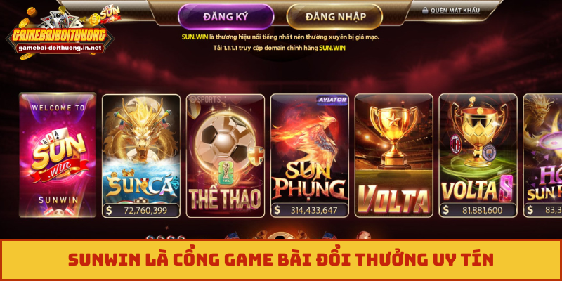 Sunwin là cổng game bài đổi thưởng uy tín