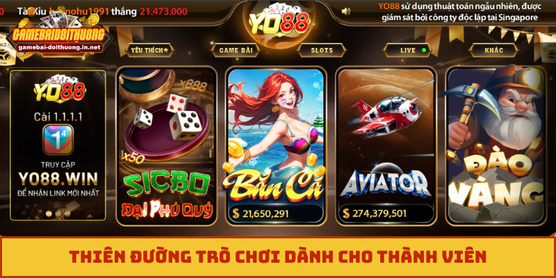 Thiên đường trò chơi dành cho thành viên
