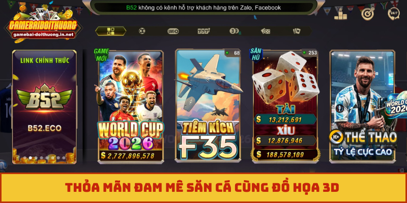 Thỏa mãn đam mê săn cá cùng đồ họa 3D